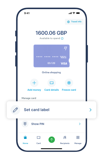 Easier to identify different cards in the app